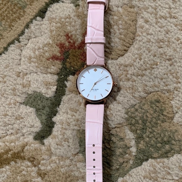 Kate Spade Blush Leather Watch with Gold Accents - Picture 2 of 5